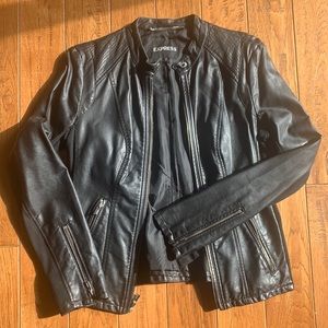 Black leather jacket